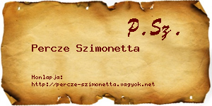 Percze Szimonetta névjegykártya